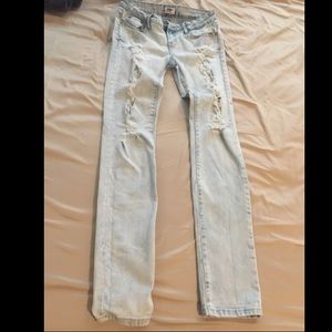 Light wash ripped jeans